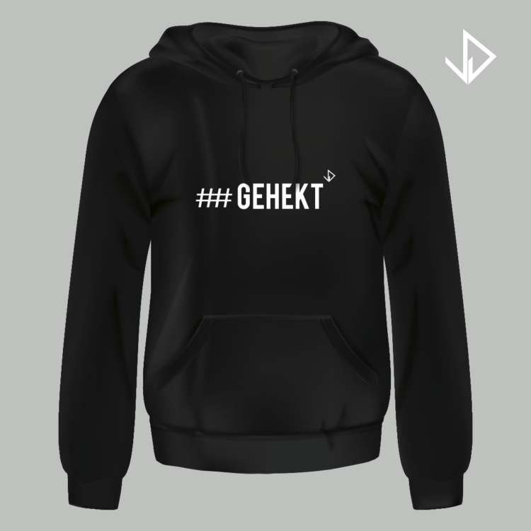 Hoodie zwart opdruk wit #Gehekt | Vinesdutch en BeU Marketing & PR
