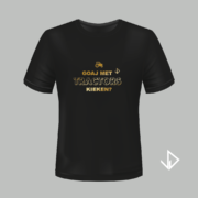 T-shirt zwart opdruk goud Goaj met Tractors kieken? | Vinesdutch en BeU Marketing & PR