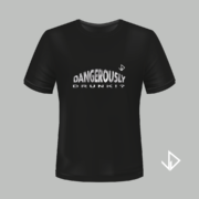 T-shirt zwart opdruk zilver Dangerously Drunk | Vinesdutch en BeU Marketing & PR