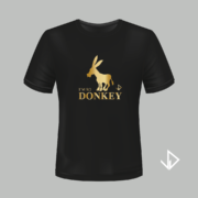 T-shirt zwart opdruk goud I'm so Donkey | Vinesdutch en BeU Marketing & PR