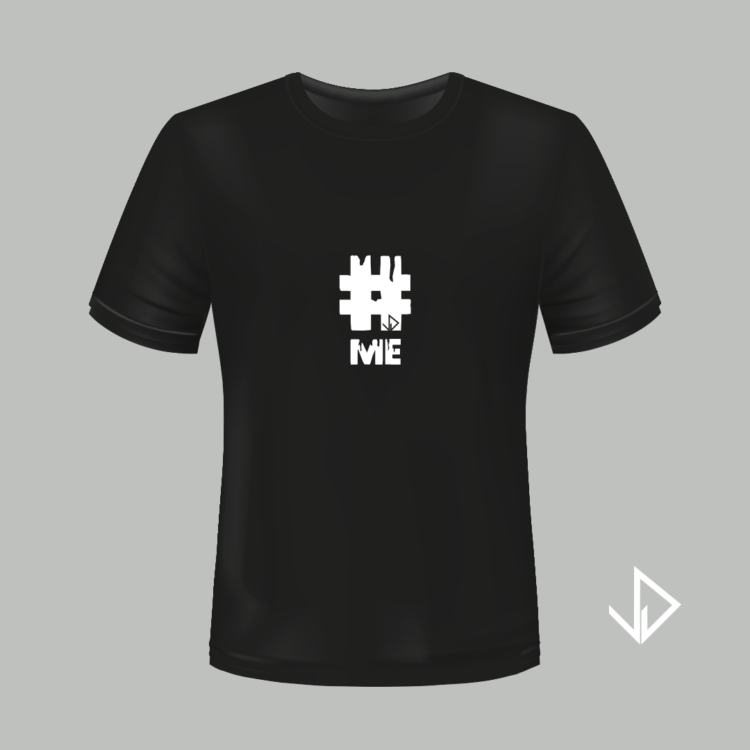 T-shirt zwart opdruk wit #ME | Vinesdutch en BeU Marketing & PR