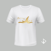 T-shirt wit opdruk goud Bananas | Vinesdutch en BeU Marketing & PR