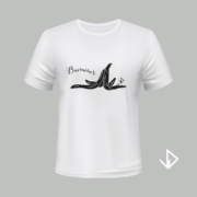 T-shirt wit opdruk zwart Bananas | Vinesdutch en BeU Marketing & PR