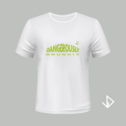 T-shirt wit opdruk groen Dangerously drunk | Vinesdutch en BeU Marketing & PR