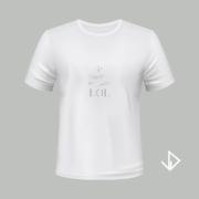 T-shirt wit opdruk zilver Hihi LOL | Vinesdutch en BeU Marketing & PR