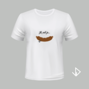 T-shirt wit opdruk Ik wil je... | Vinesdutch en BeU Marketing & PR