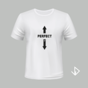 T-shirt wit opdruk zwart Perfect | Vinesdutch en BeU Marketing & PR