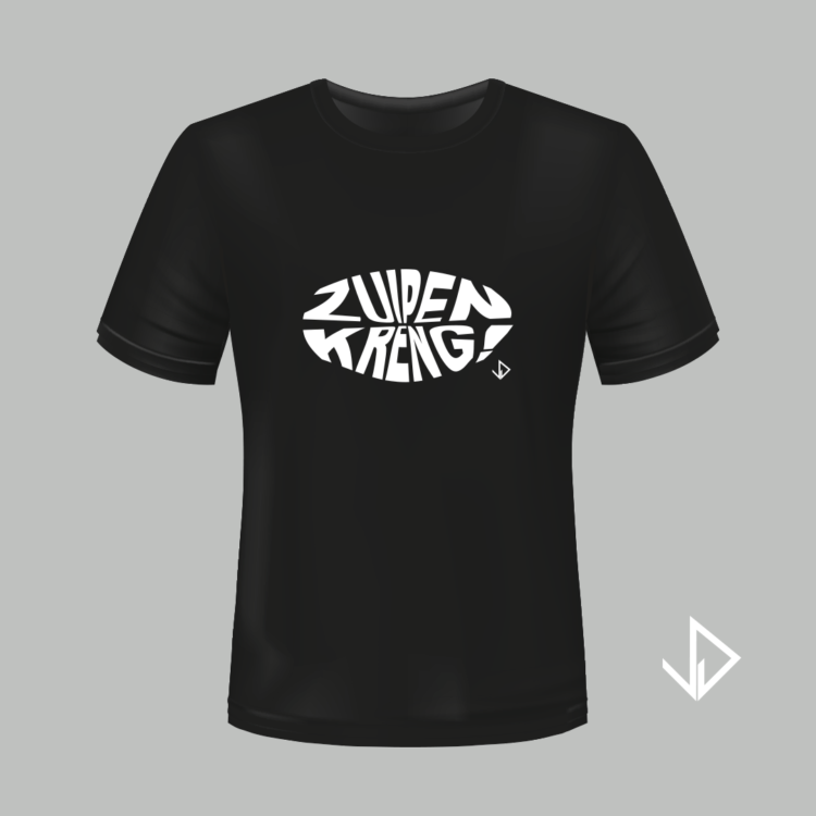 T-shirt zwart opdruk wit Zuipen Kreng | Vinesdutch en BeU Marketing & PR